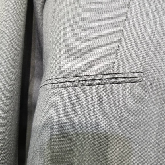 Kasper Charcoal Gray Blazer Jacket  Fitted Size 8 Shorter Length - Picture 4 of 10